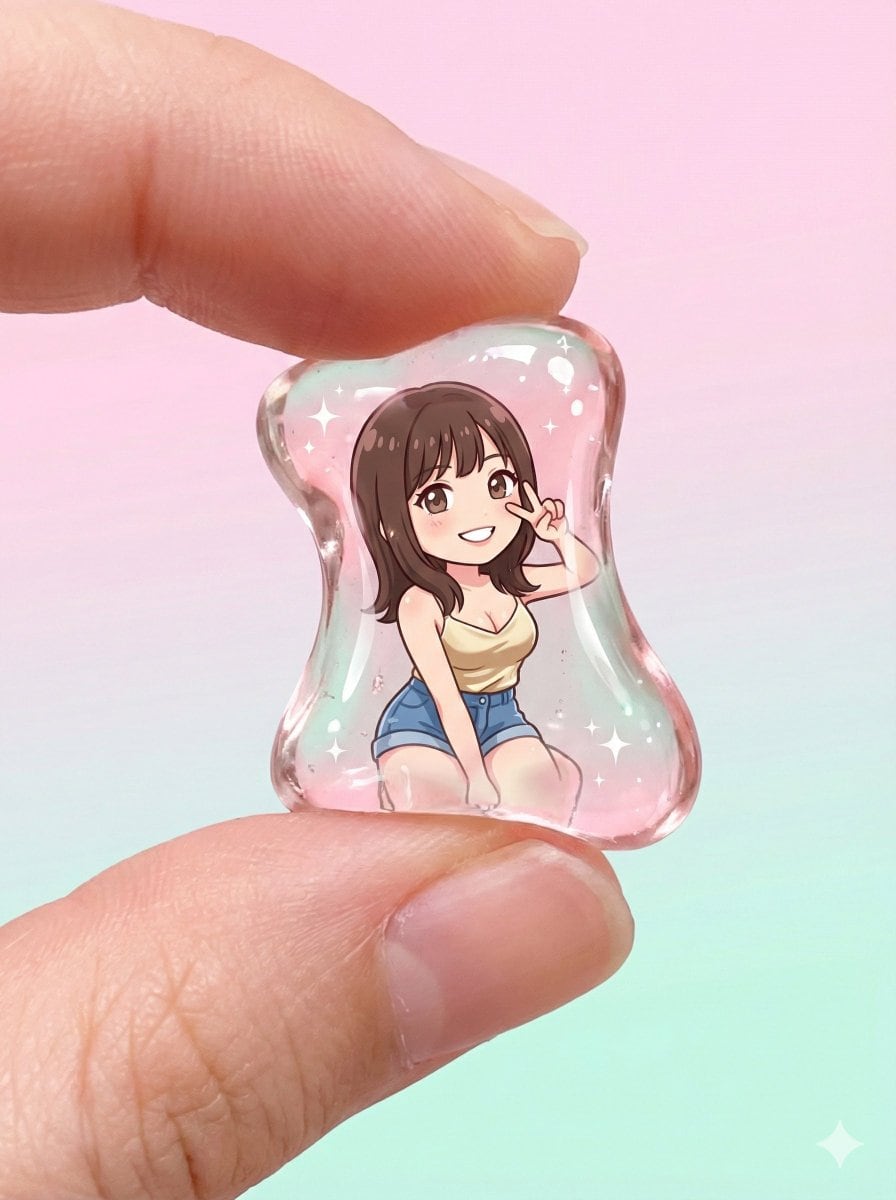 Transparent Gummy Character Encapsulation - AI提示詞