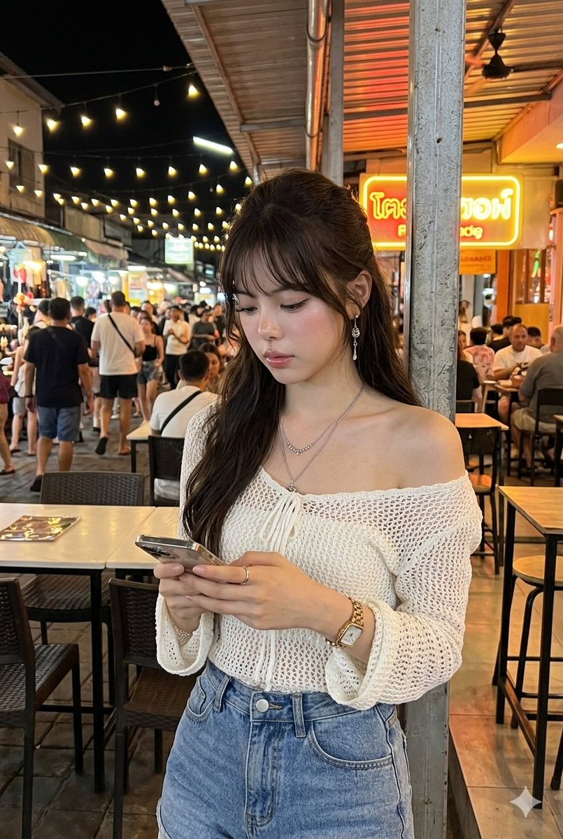 Preview image for Tropical Night Market Portrait prompt