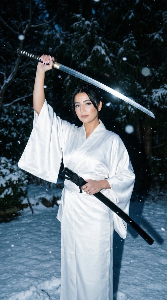 Ultra-Cinematic Winter Samurai Portrait