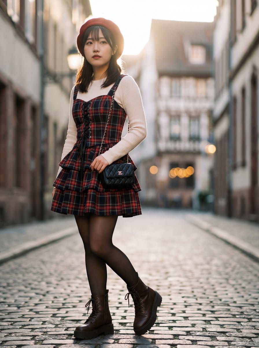 Ultra-Detailed Gothic Lolita Fashion Portrait - AI Generated Character Style Image Example