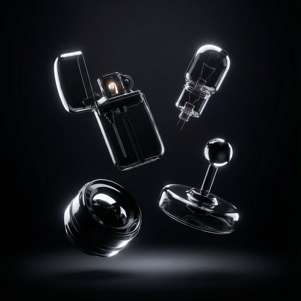 Ultra-Modern Transparent Black Hyperrealism - AI 프롬프트