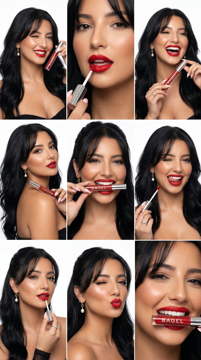 Preview image for Ultra-Photoreal Beauty Campaign Contact Sheet Prompt prompt