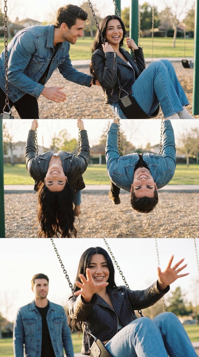 Ultra-Photorealistic Cinematic Couple Triptych Storyboard - Prompt de IA