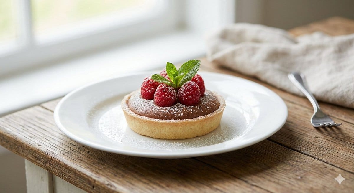 Ultra-Photorealistic Cinematic Food Shot of a Plated Dessert - Prompt de IA