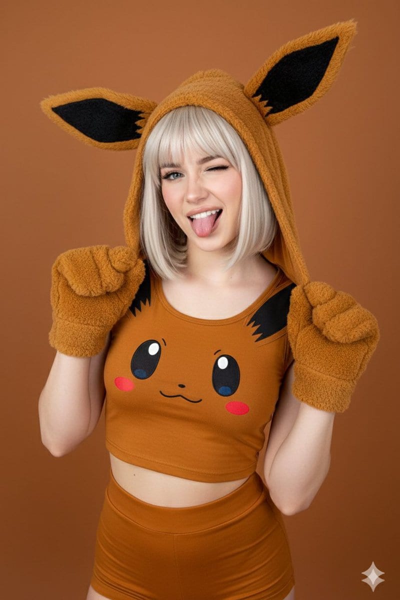Ultra-photorealistic Eevee Cosplay Portrait - Prompt de IA