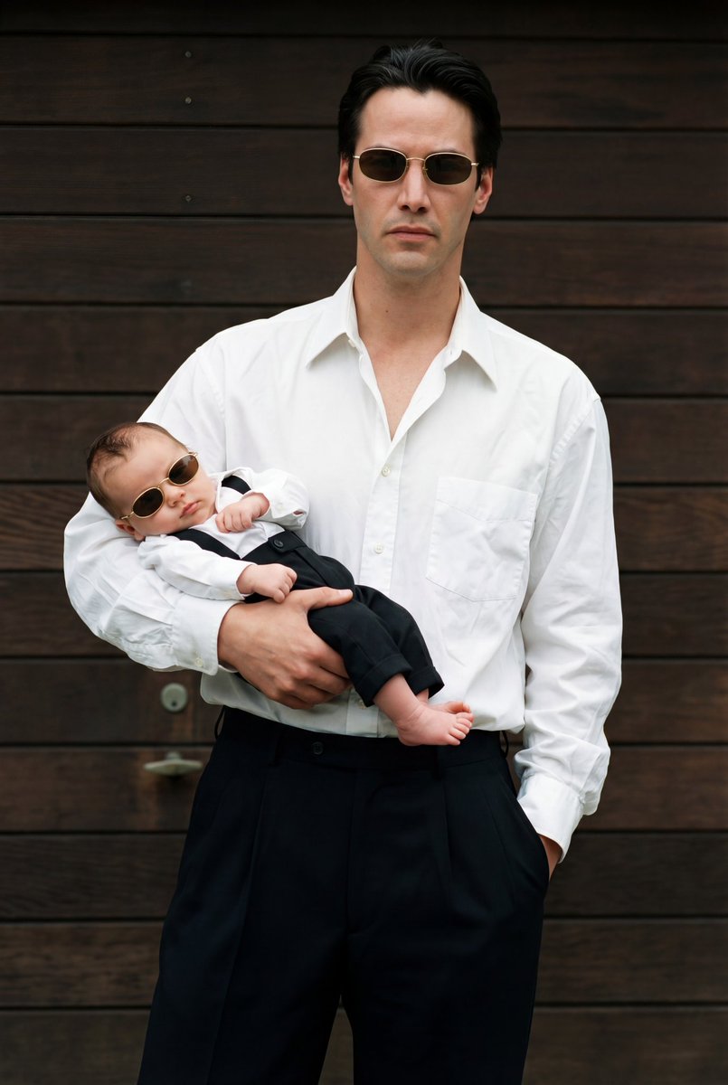 Preview image for Ultra-Realistic 90s Old-Money Father and Baby Portrait prompt