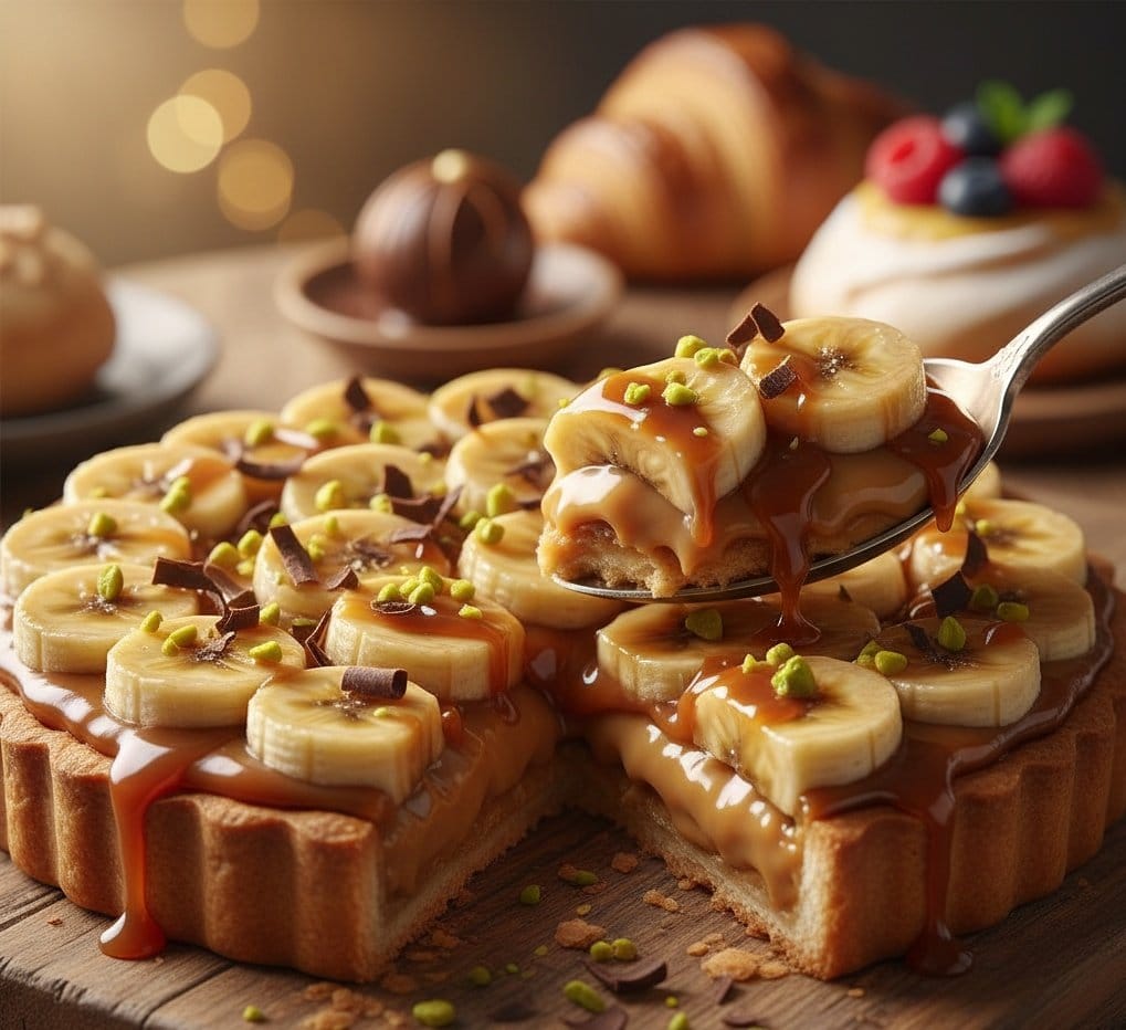 Ultra-Realistic Banana Caramel Tart Food Photography Prompt - AI 프롬프트