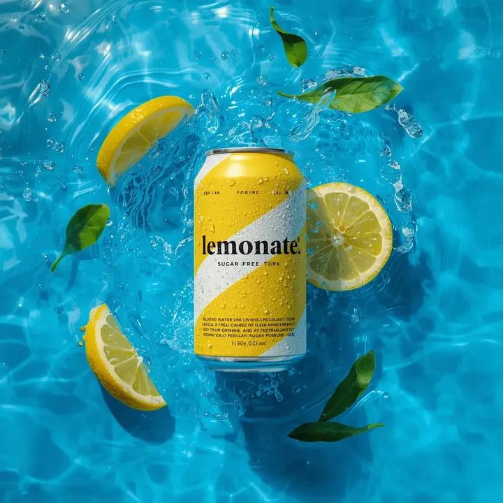 Ultra-Realistic Beverage Product Photography - AI Generated Realistic Style Image Example