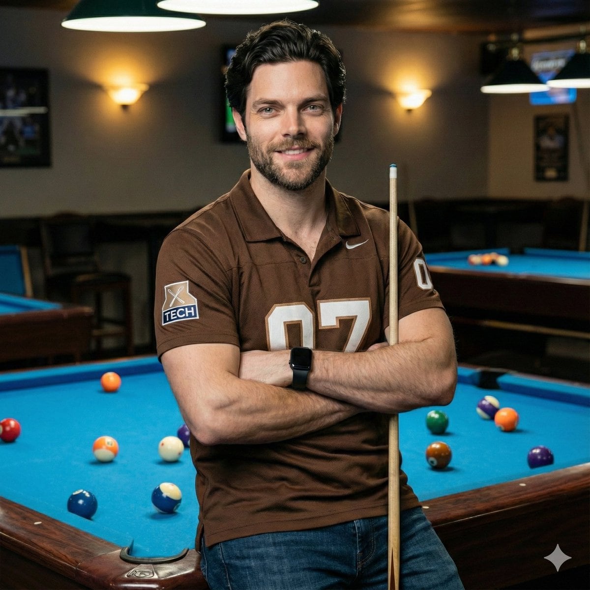 Ultra-Realistic Billiards Player Portrait - AI Generated Character Style Image