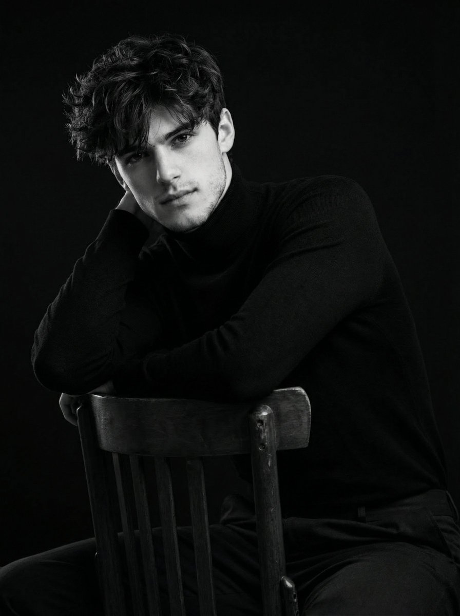 Preview image for Ultra-Realistic Cinematic Black and White Portrait prompt