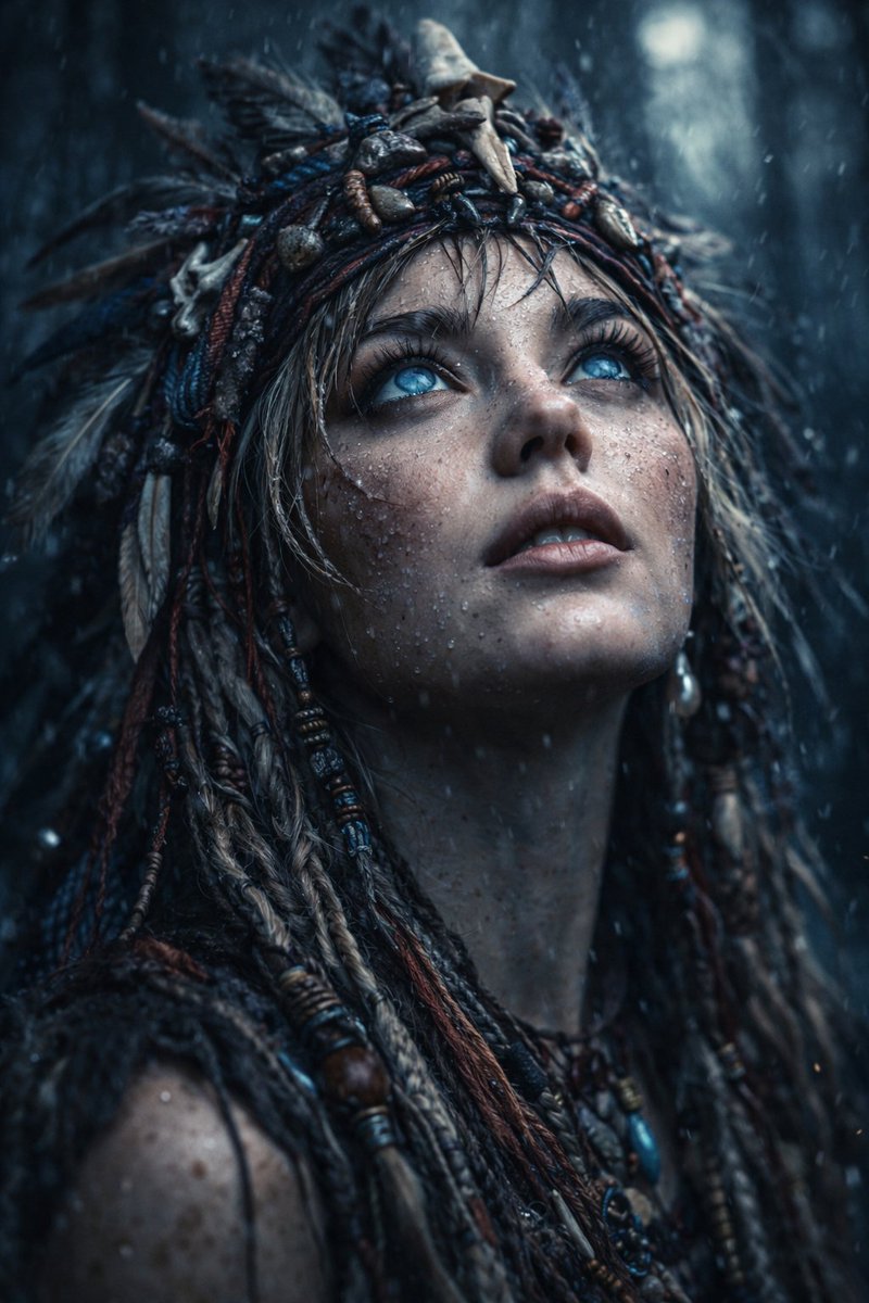 Preview image for Ultra-Realistic Cinematic Close-up of Tribal Warrior Woman prompt