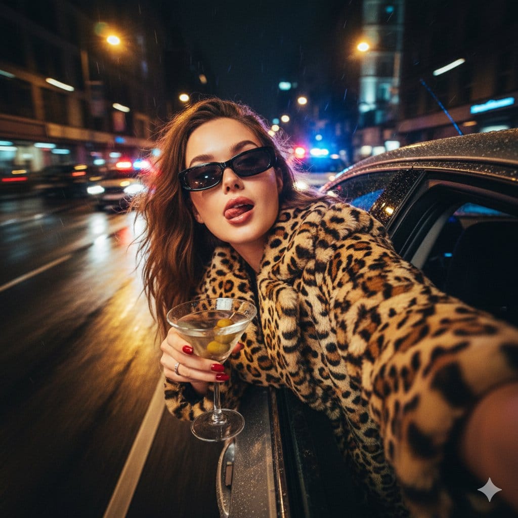 Ultra-Realistic Cinematic Night Street Selfie Prompt - Prompt de IA