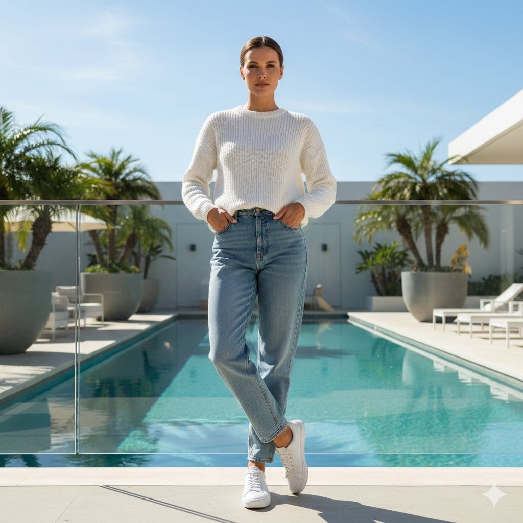 Ultra-realistic Lifestyle Portrait at Luxury Poolside with Identity Lock - AI Generated Character Style Image