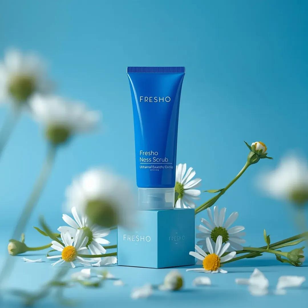 Preview image for Ultra-Realistic Skincare Product Photography Prompt (Cobalt Blue) prompt