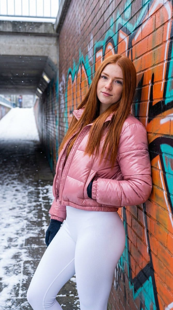 Ultra-Realistic Urban Winter Portrait - AI Generated Character Style Image Example