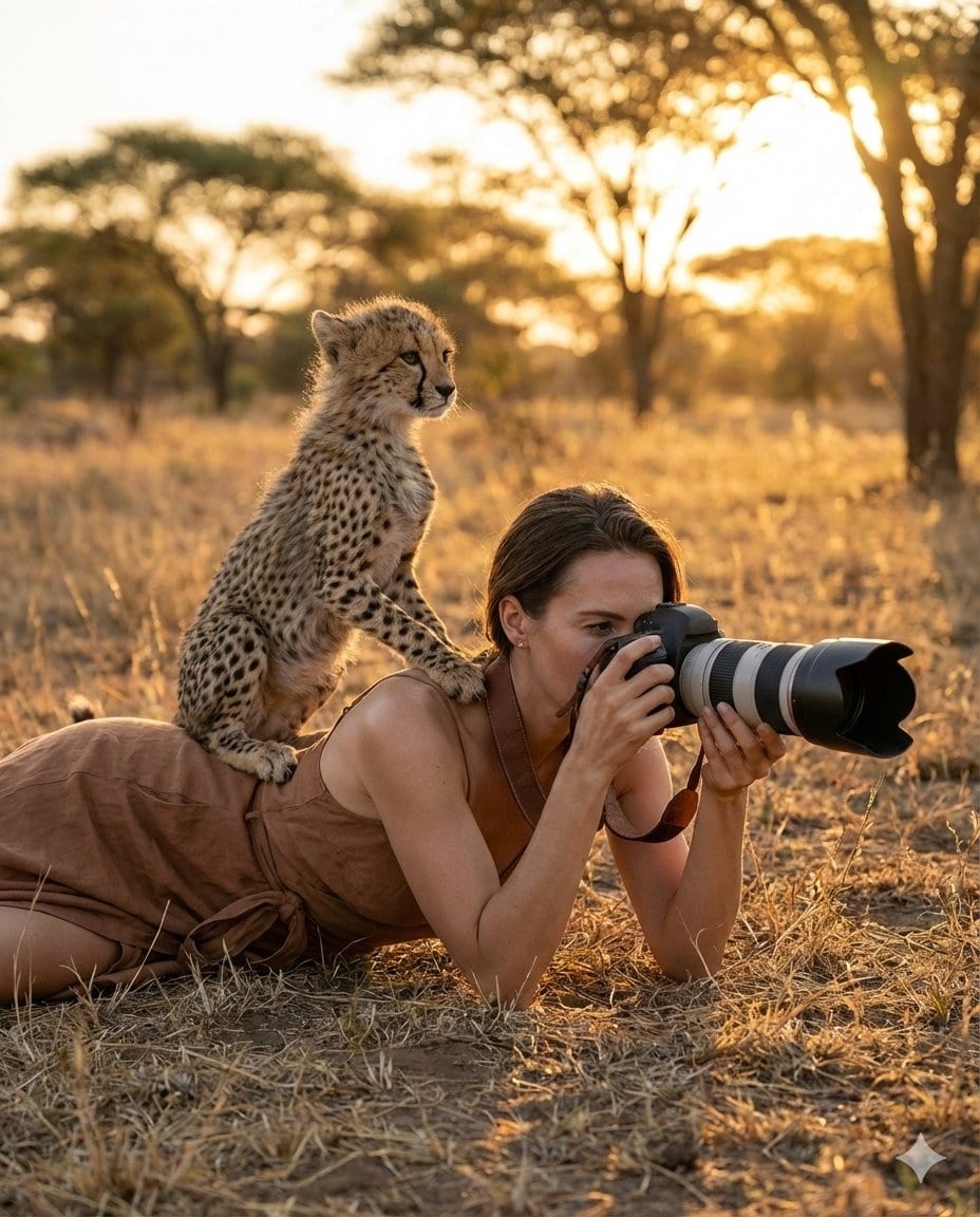 Ultra-Realistic Wildlife Photography with Cheetah Cub - KI-Prompt