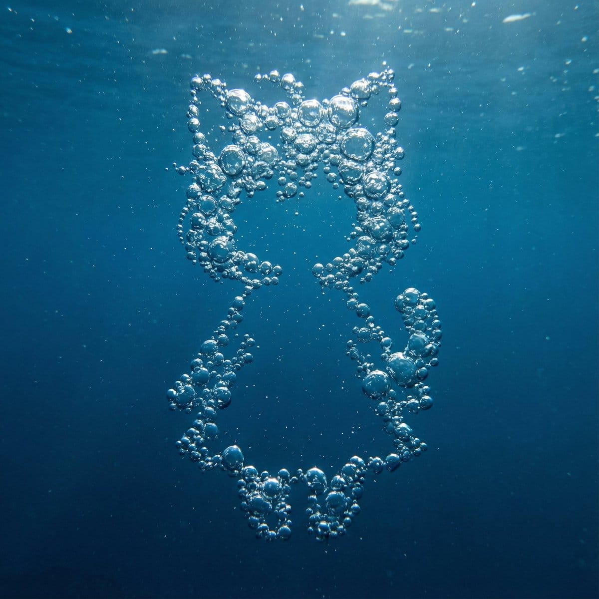 Underwater Bubble Silhouette Prompt - Prompt IA