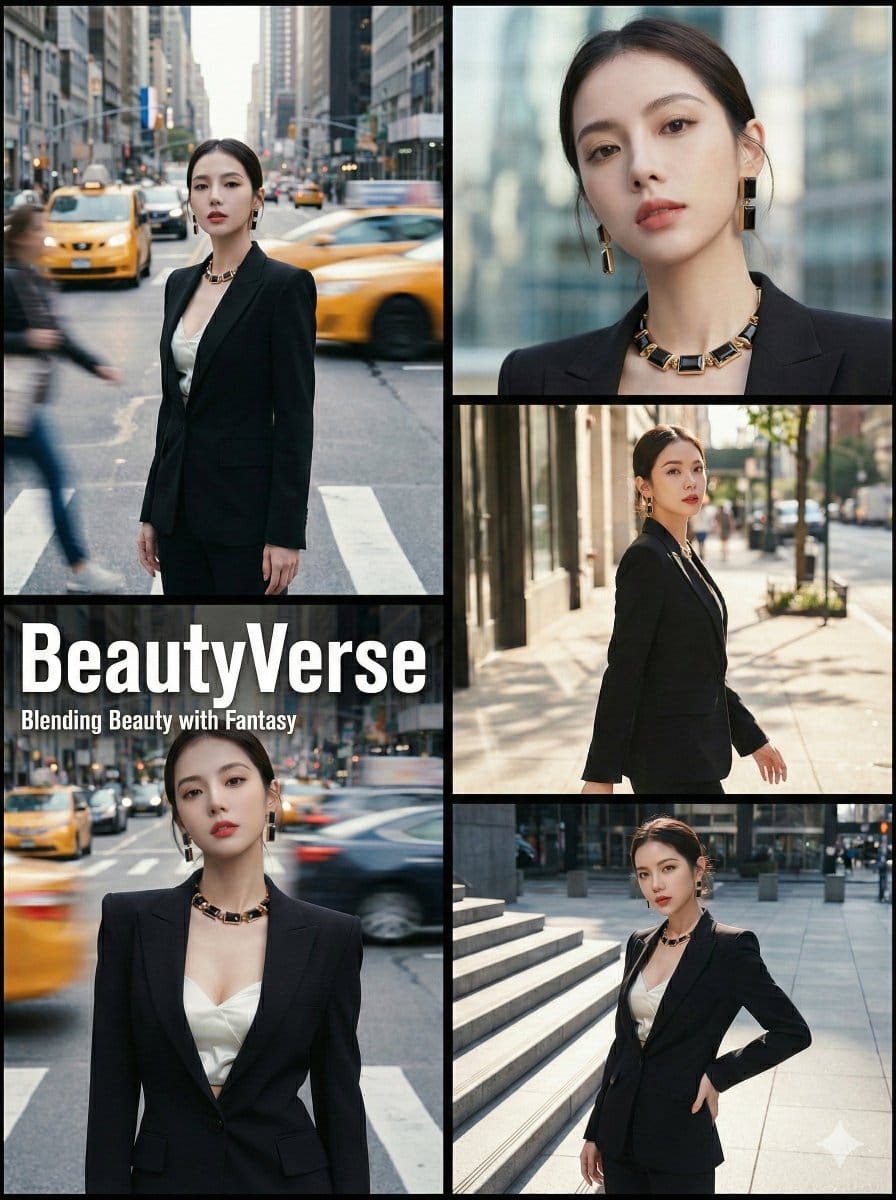 Urban Fashion Magazine Collage Prompt - AI Generated AI Art Style Image Example