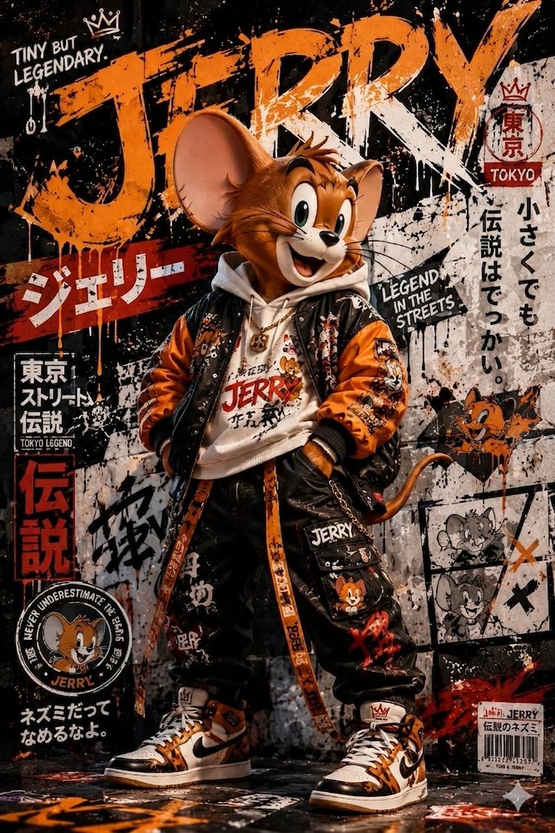 Preview image for Urban Street-Art Jerry Mouse prompt
