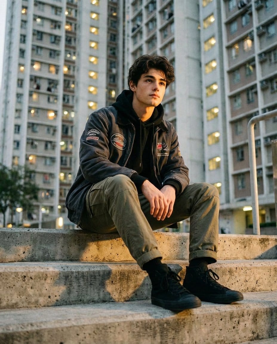 Urban Streetwear Portrait at Golden Hour Prompt - Prompt de IA