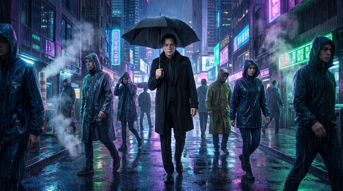 Preview image for Vampire Detective Cyberpunk Scene prompt