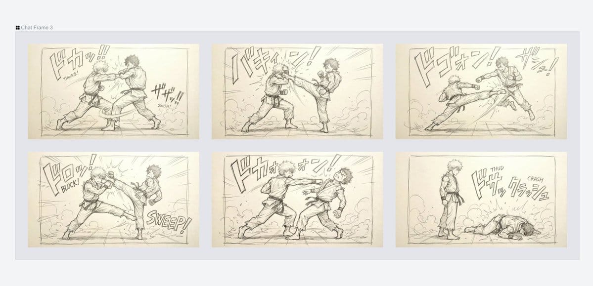 Preview image for Varied Combat Scene Rough Sketch Prompt prompt