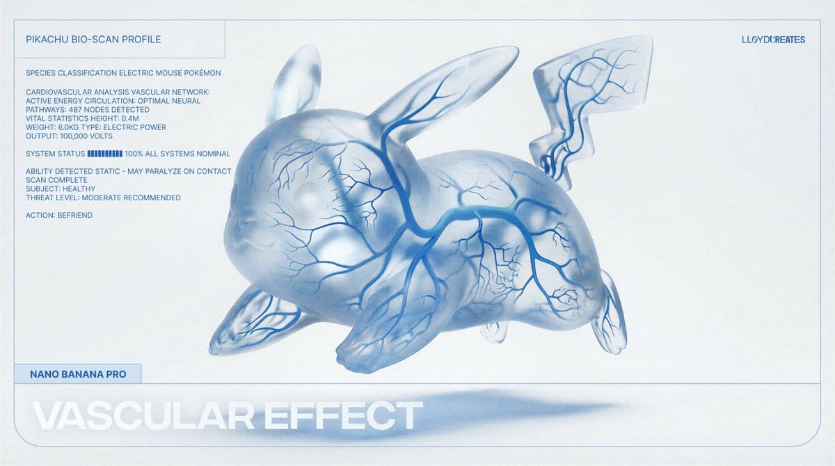 Vascular Effect Object Prompt - AI Generated AI Art Style Image Example