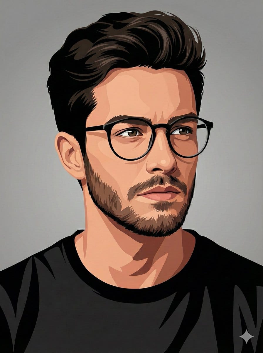 Vector-Style Character Illustration Portrait - Prompt IA