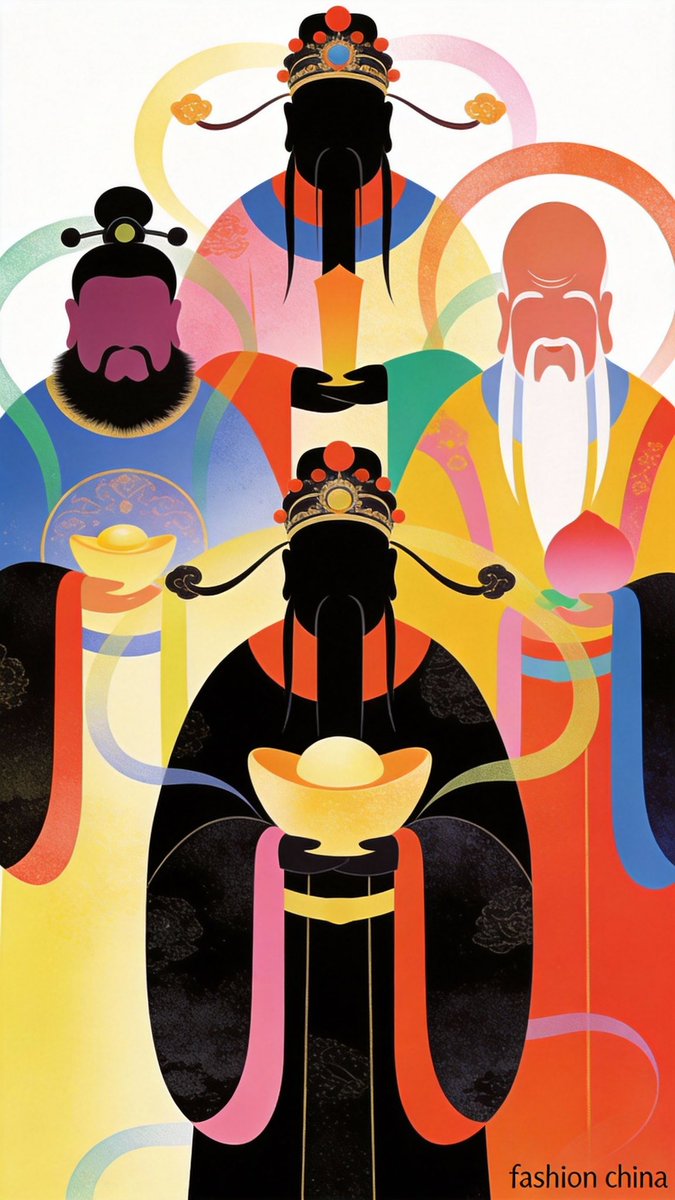 Preview image for Vector Illustration for Five Gods of Wealth Red Packet Cover prompt