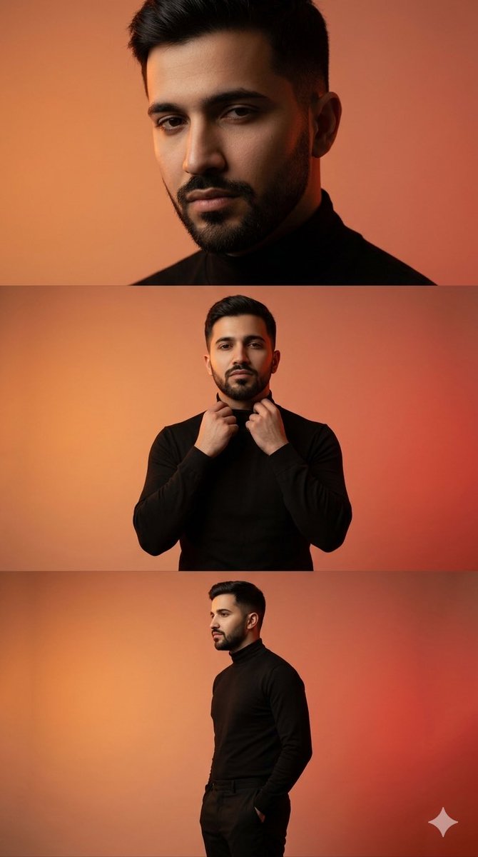 Preview image for Vertical collage of a stylish young man prompt
