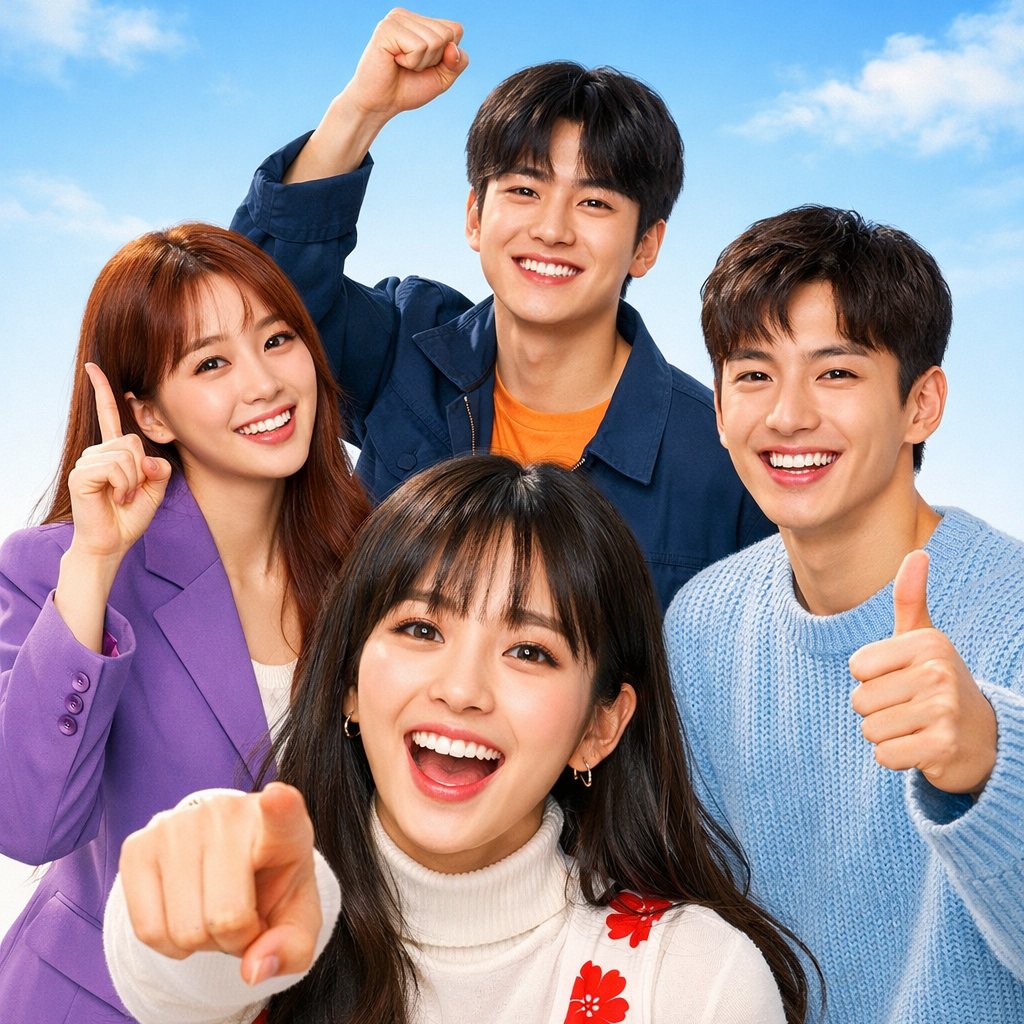 Vibrant K-drama Promotional Poster - AI Art AI Generated Artwork
