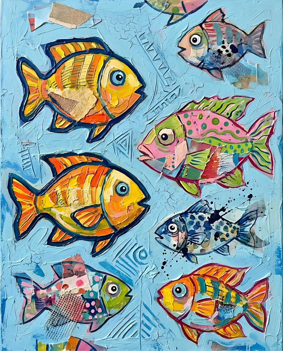 Preview image for Vibrant Whimsical Fish Illustration prompt