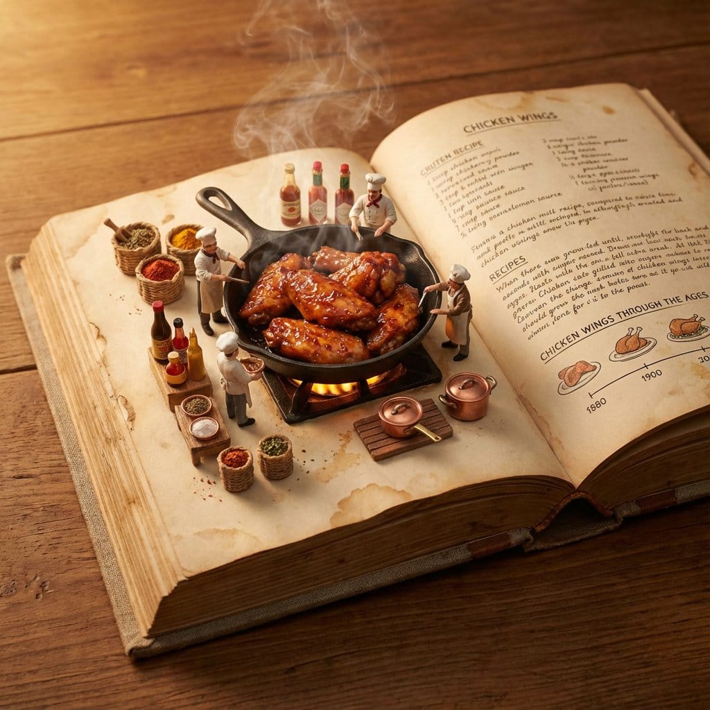 Vintage Cookbook Food Scene - AI提示词