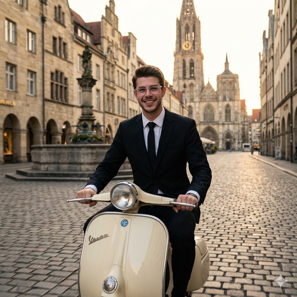 Preview image for Vintage European Scooter Ride prompt