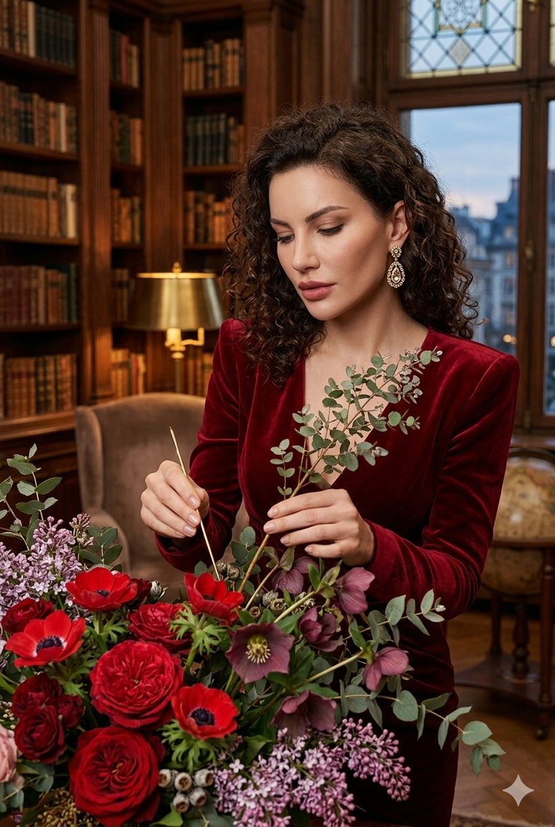 Preview image for Vintage Florist in Velvet prompt