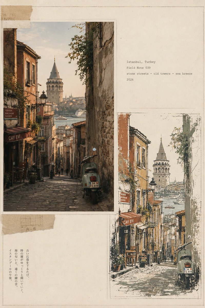 Preview image for Vintage Travel Journal Editorial Collage prompt