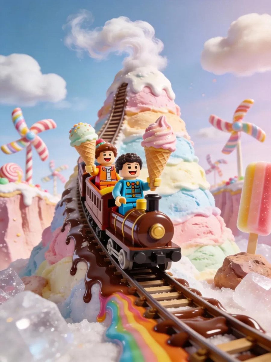 Whimsical Candy Land Diorama - AI提示詞