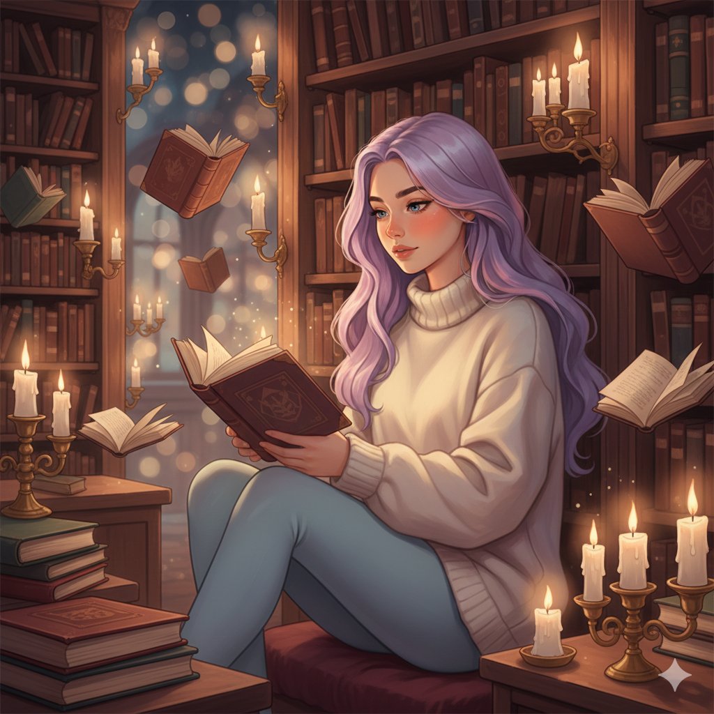 Preview image for Whimsical Magical Library Digital Painting Prompt prompt