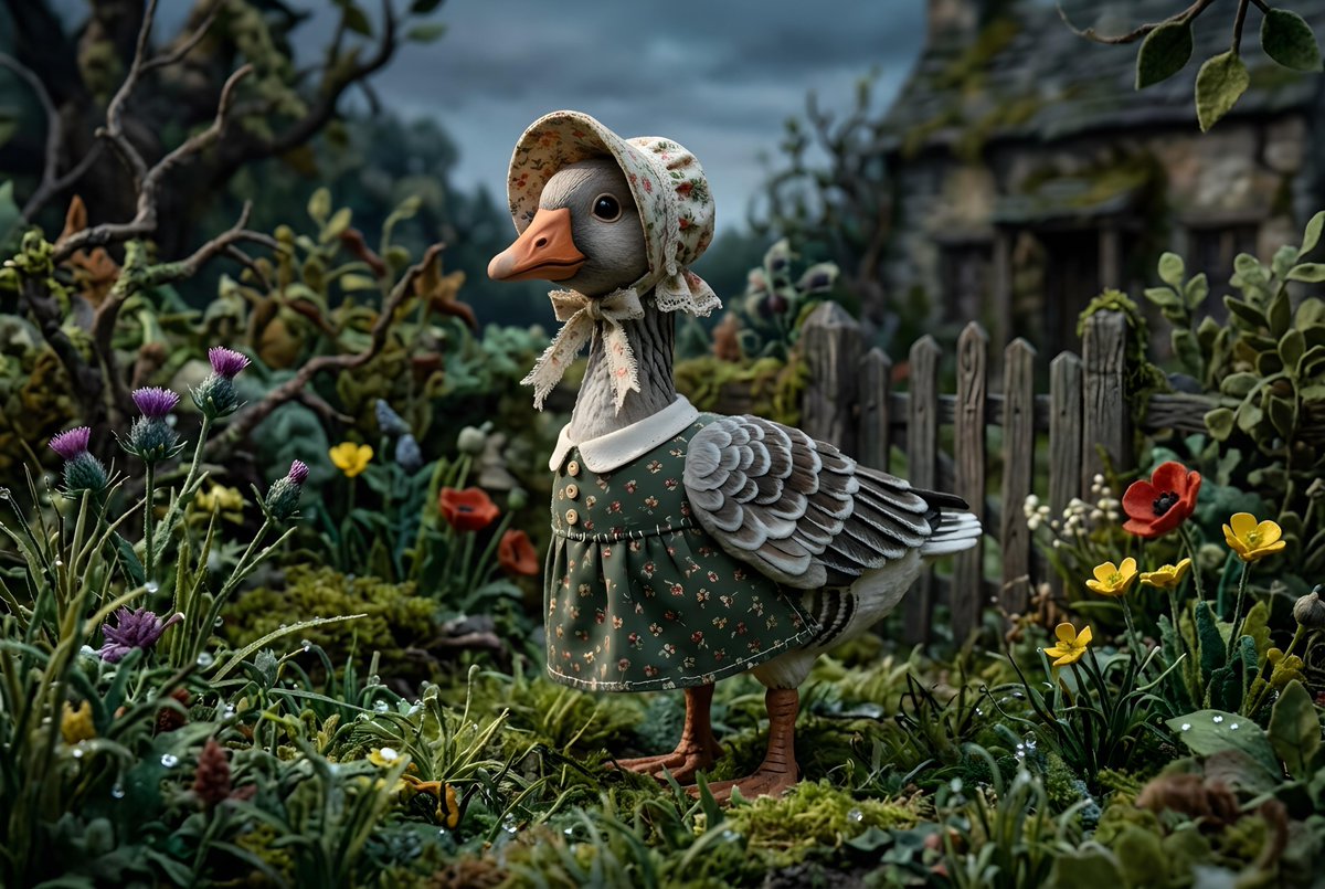 Preview image for Whimsygoth Goose Illustration prompt