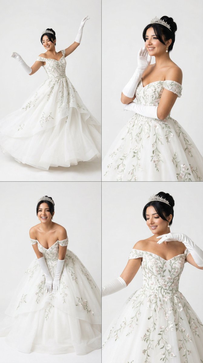 White Ballroom Dance Editorial Grid (2x2)