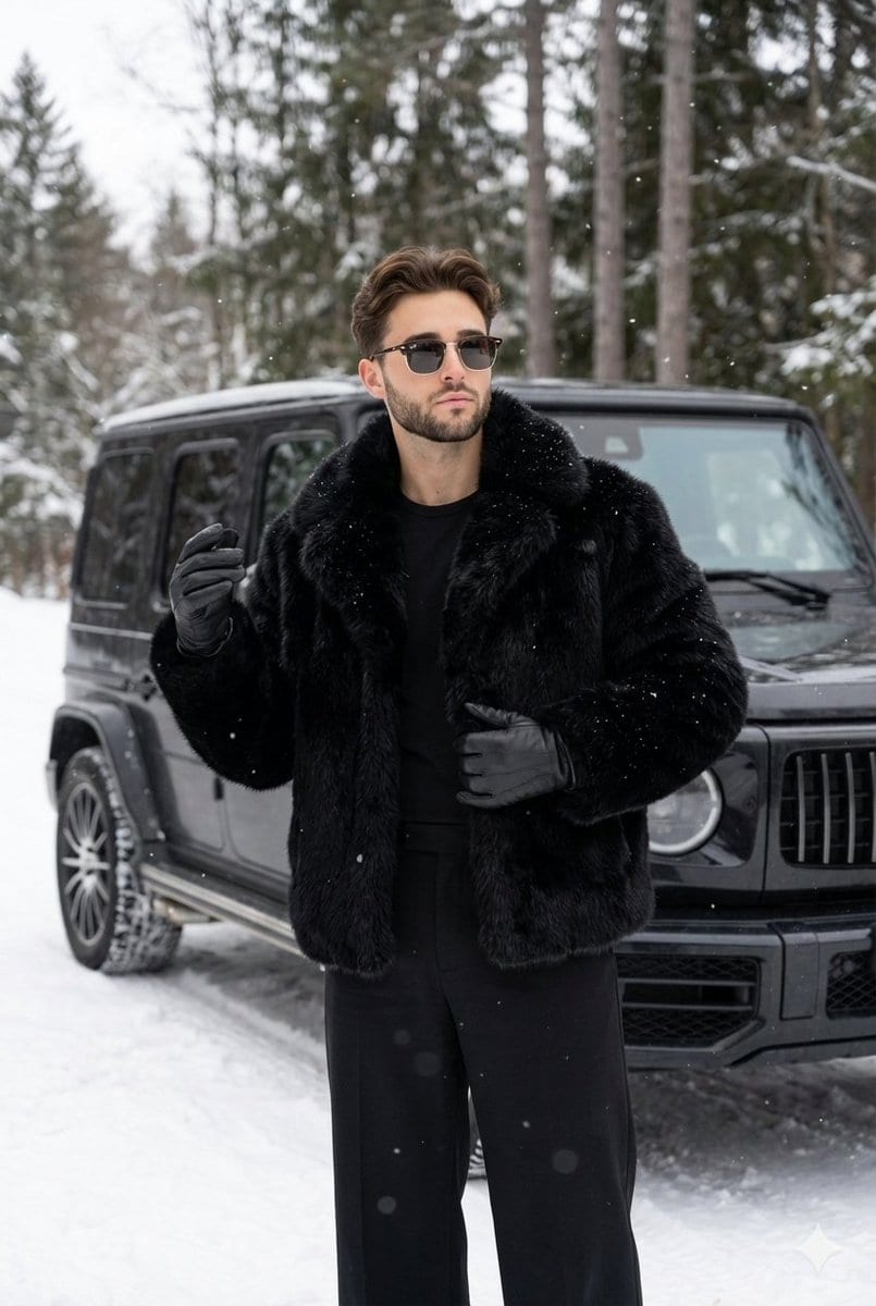Winter Fashion Portrait with G-Wagon and Face Consistency Prompt - AI 프롬프트
