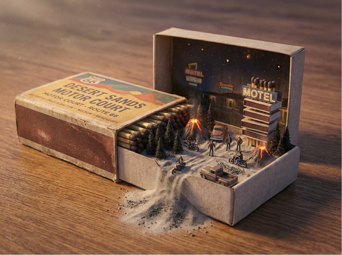 World in an Object Cinematic 3D Scene Template - AI Prompt