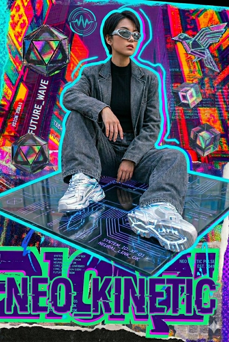 Preview image for Y2K Cyberpunk Cyberpop Poster prompt