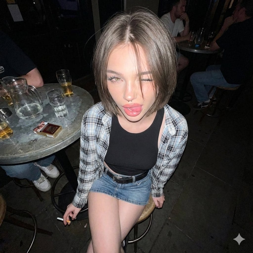 Y2K Grunge Flash Photography Portrait JSON