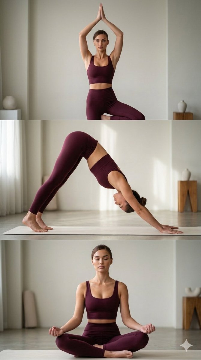 Preview image for Yoga Pose Editorial Collage prompt