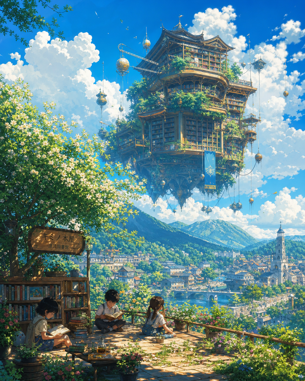 Пример запроса к ИИ: The Floating Library