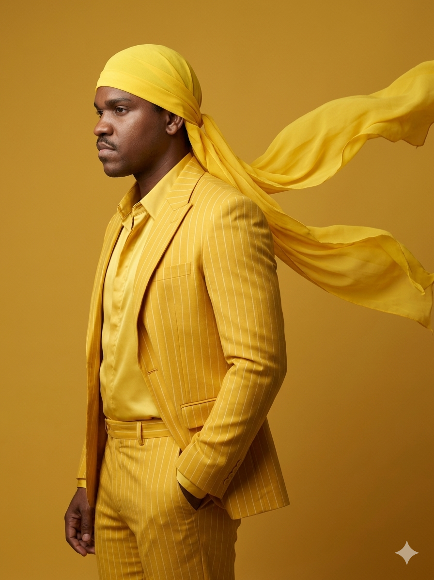 monocromtico amarelo vibrante AI提示词示例