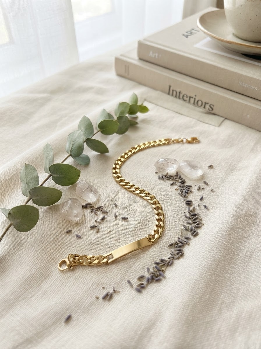 Perhiasan titanium, gelang rantai tangan KI-Anweisungsbeispiel